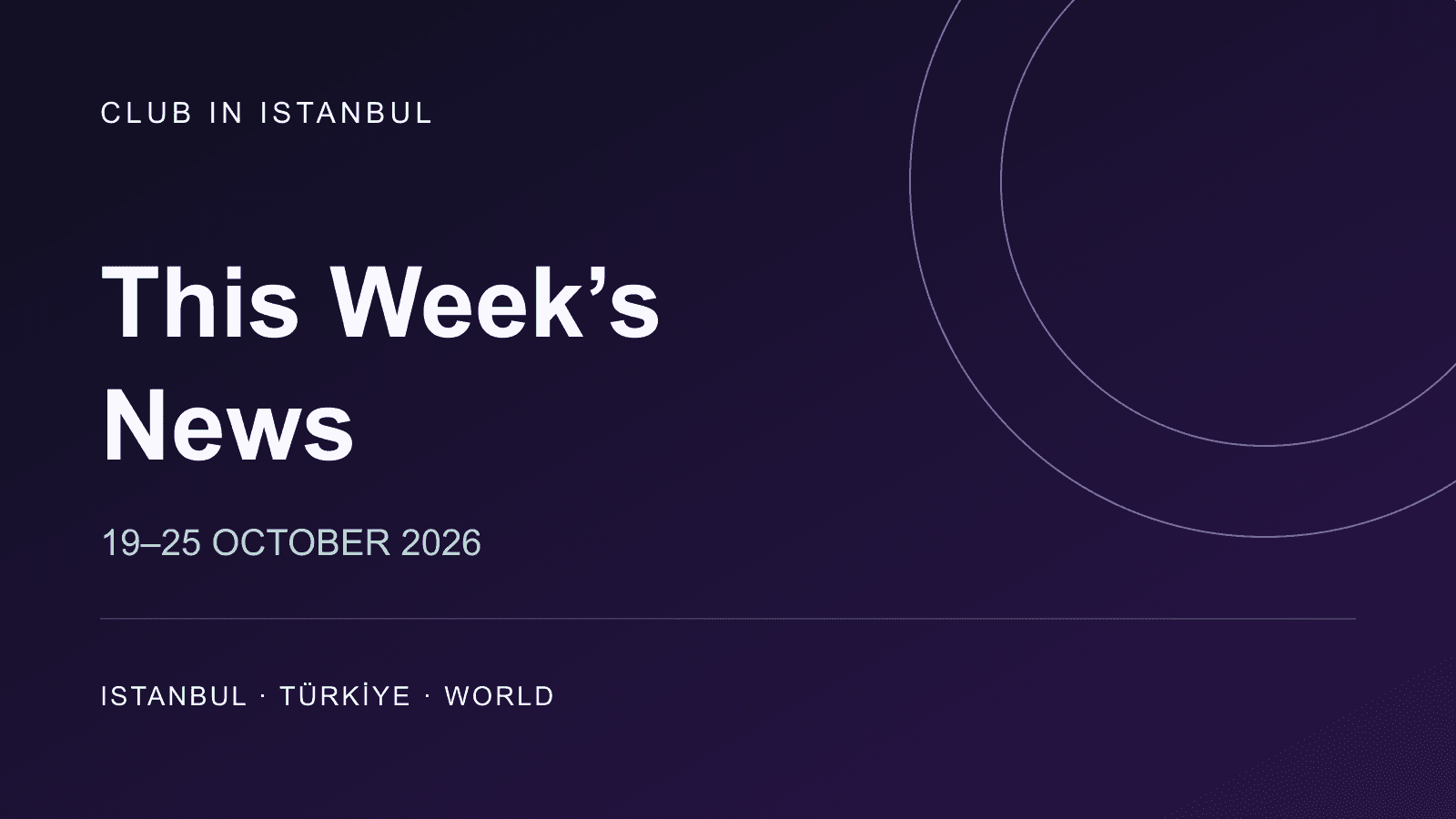 This Week’s News: 19–25 October 2026