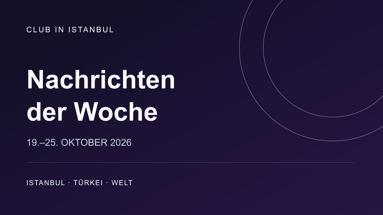 Die Nachrichten der Woche: 19.–25. Oktober 2026